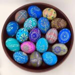 Bowl of pysanka eggs